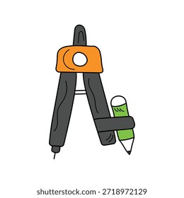 Icono de brújula con fondo blanco Vector Ilustración de stock