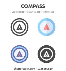 icono de brújula. para el diseño de su sitio web, logotipo, aplicación, interfaz de usuario. Ilustración gráfica vectorial y trazo editable. EPS 10.