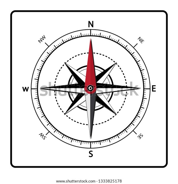 Compass Iconcompass Icon On White Background Stock Vector Royalty Free