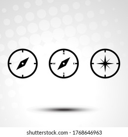 Compass icon.Navigation sign.Vector illustration of compass