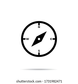 Compass icon.Navigation sign.Vector illustration.Map navigation symbol