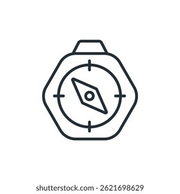 compass icons isolated on White Background. Flat style design