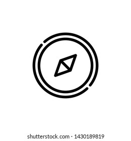 Compass icons on white background. Vector illustration.