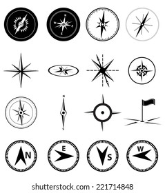 Compass Icons Set