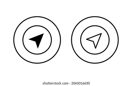 Compass icons set. arrow compass icon sign and symbol