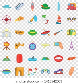 Compass icons set. Cartoon style of 36 compass vector icons for web for any design