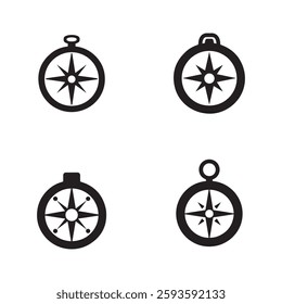 Compass Icons set. Editable vector icon. Perfect for web and app interfaces, presentations, info graphics, etc. 
