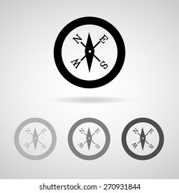 compass icons set great for any use. Vector EPS10.