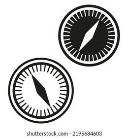 Kompasssymbole. Sternsymbol. Vektorgrafik. Stockbild. 