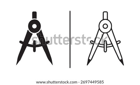 Compass icons with transparent background
