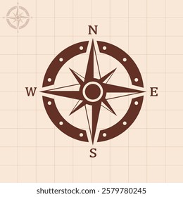 Compass icons. Vector compass icons. Compass on the map stock illustration