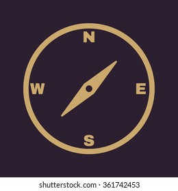 The compass icon.symbol. Flat Icon