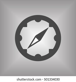  Compass  icon,vector. Flat design.