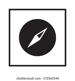  Compass icon,vector. Flat design.