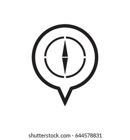  Compass  icon,vector. Flat design.
