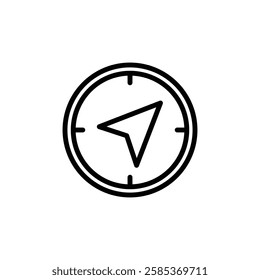 compass iconVector illustration in black