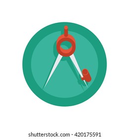 Compass Illustration - Flat Icon