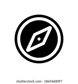 Compass illustration glyphs style user interface icon vector design, this vector is suitable for icons, logos, illustrations, stickers, books, covers, .etc