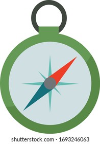Compass, illustration, vector on white background
