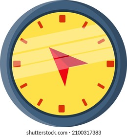 Compass, illustration, vector on a white background.