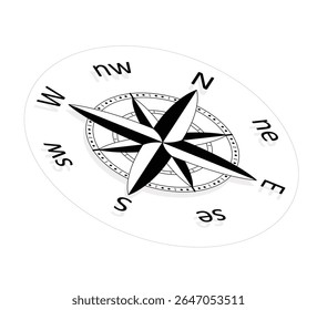 compass in illustrator black and white not ia