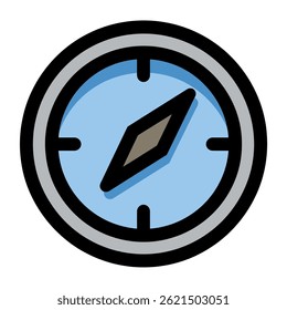 Indicador de bússola direciona viagem simplesmente vetor