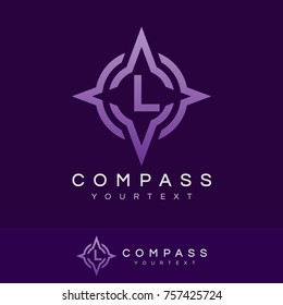 compass initial Letter L Logo design