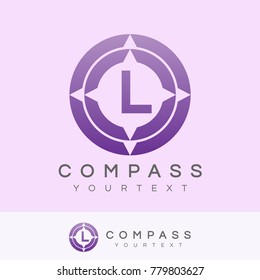 compass initial Letter L Logo design