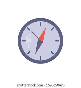 Compass instrument design, Tool navigation location north south west east travel map and adventure theme Vector illustration