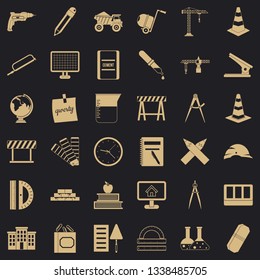 Compass instrument icons set. Simple style of 36 compass instrument vector icons for web for any design