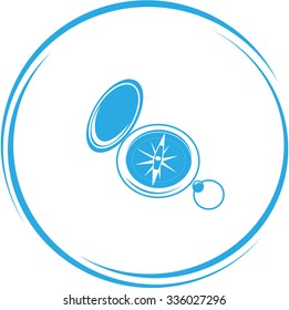 compass. Internet button. Vector icon.