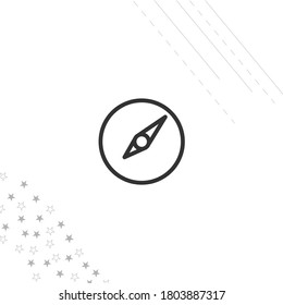 compass isolated line icon for web and mobile