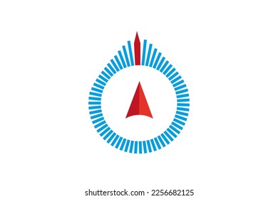 Compass isolated on white background. Vector illustration.
