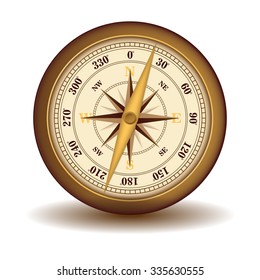 compass isolated on white background vector illustration