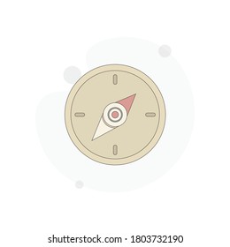 compass isolated vector flat illustration