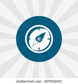 icono de vector aislado de brújula. elemento de diseño móvil