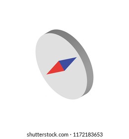 Compass isometric left top view 3D icon