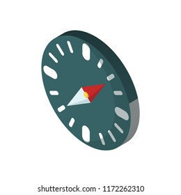 Compass isometric left top view 3D icon