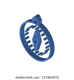 Compass isometric left top view 3D icon
