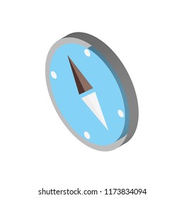 Compass isometric left top view 3D icon