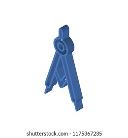 Compass isometric left top view 3D icon