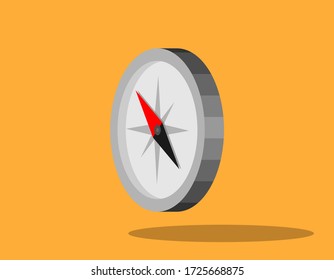 Compass isometry. Flat vector illustration. EPS10