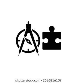 Compass Leading to Puzzle Pieces for Guided Financial Planning
