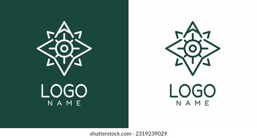 compass  with A letter logo design. perfect for travel logo, adventure logo, outdoor logo, etc.