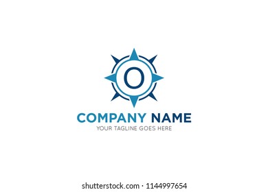 compass letter o logo, icon, symbol