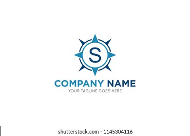 compass letter s logo, icon, symbol
