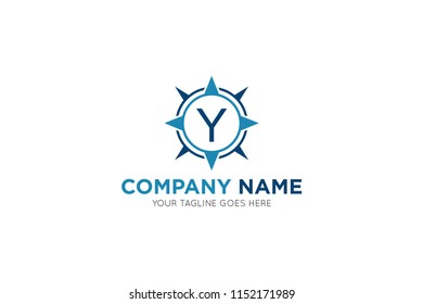 compass letter y logo, icon, symbol