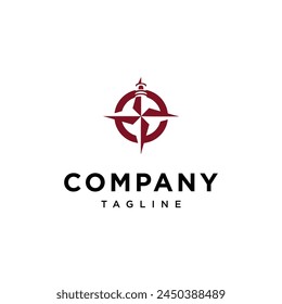 Compass light house logo icon vector template.eps