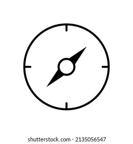 compass line art icon vector template