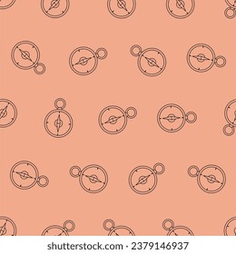 Compass line art seamless pattern. Suitable for backgrounds, wallpapers, fabrics, textiles, wrapping papers, printed materials, and many more.